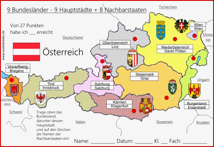 Österreich 9 Bundesländer 9 Hauptstädte Kennst Du Sie