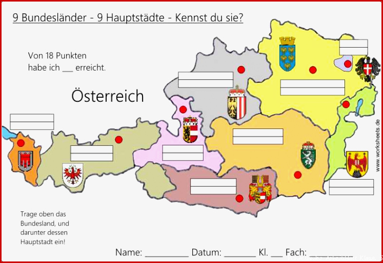 Österreich 9 Bundesländer 9 Hauptstädte Kennst du sie