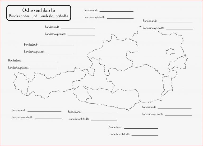 Österreich – verschiedene Übungen an der Landkarte