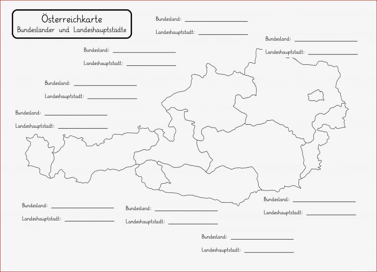 Österreich – Verschiedene Übungen An Der Landkarte