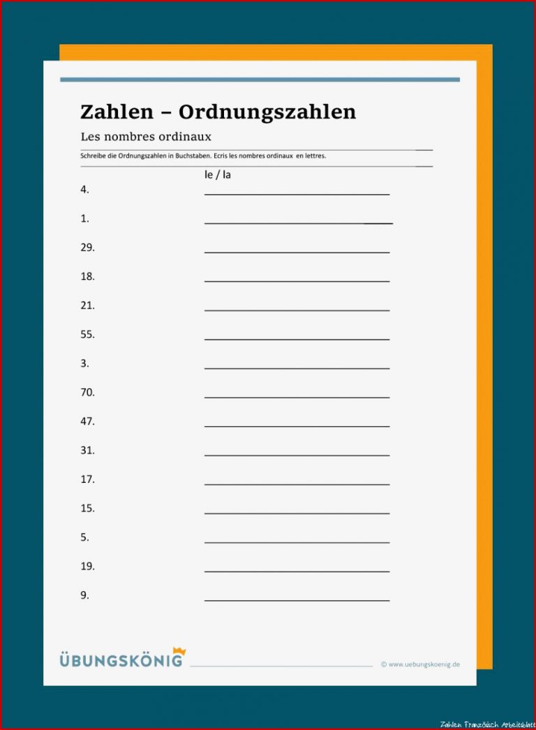 Ordnungszahlen