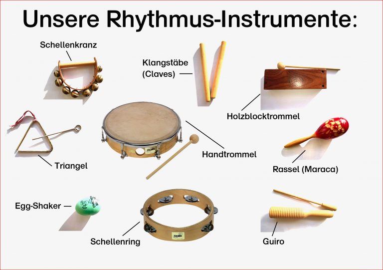 Orff Instrumente Rhythmusinstrumente Plakat Musik