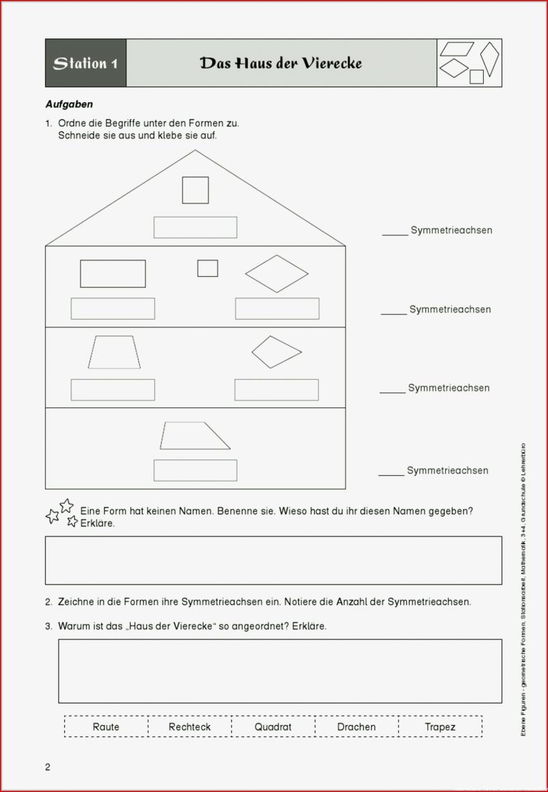 Original Geometrische Körper Grundschule Arbeitsblätter