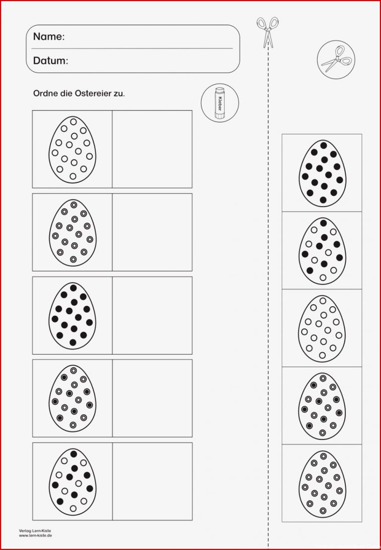 Ostereier Zuordnen – Unterrichtsmaterial Im Fach Kunst In