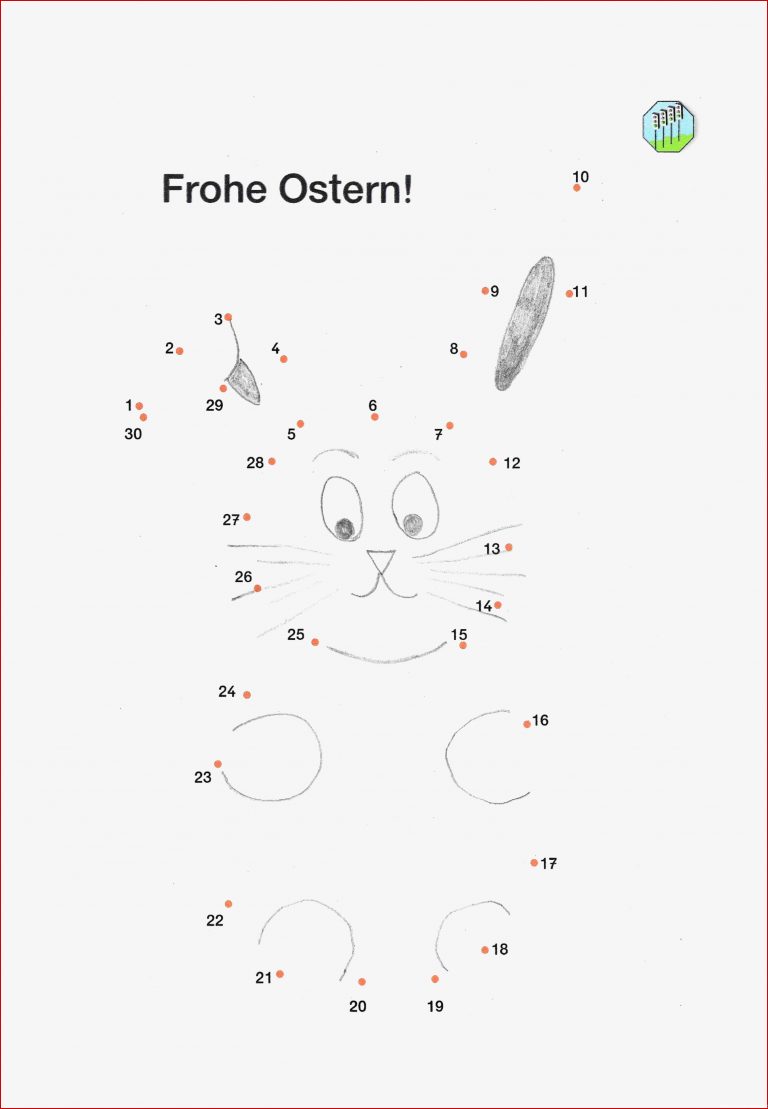 Osterhase Zahlen verbinden – Unterrichtsmaterial in den