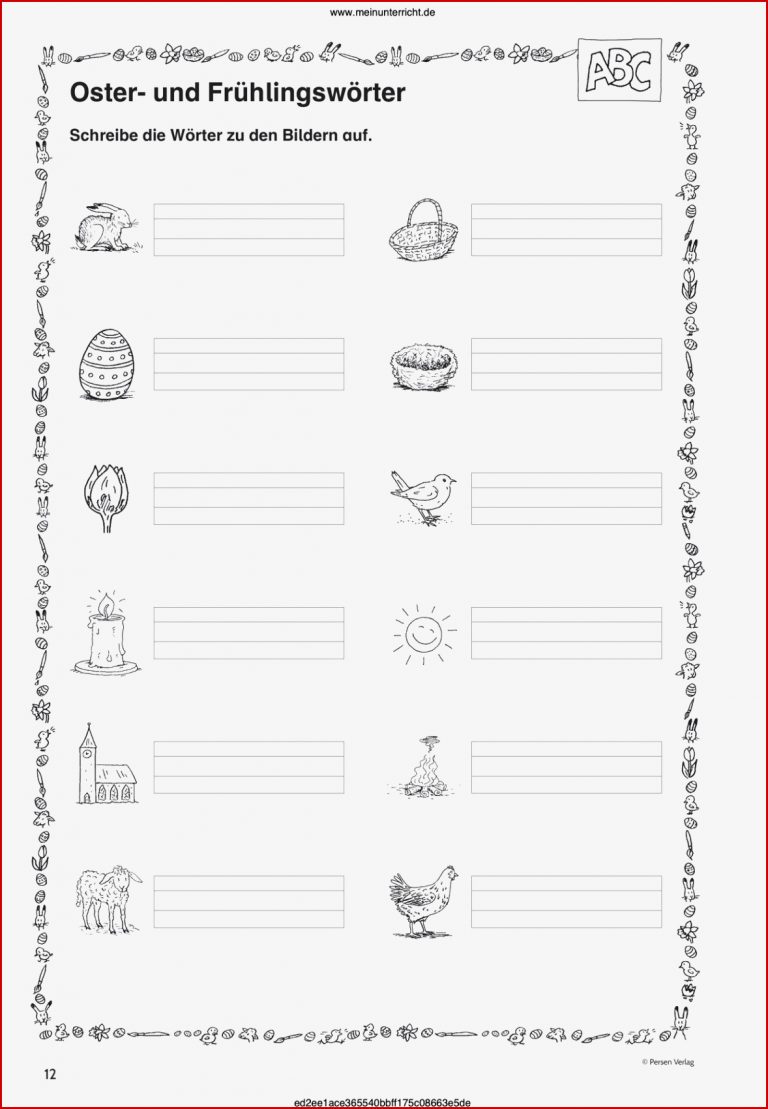 Ostern Arbeitsblätter Grundschule Worksheets