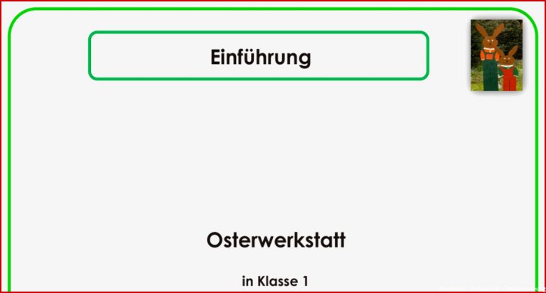 Osterwerkstatt Klasse 1 pdf