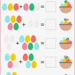 Osterzählspiel Mit Farbigen Eiern Und Korb