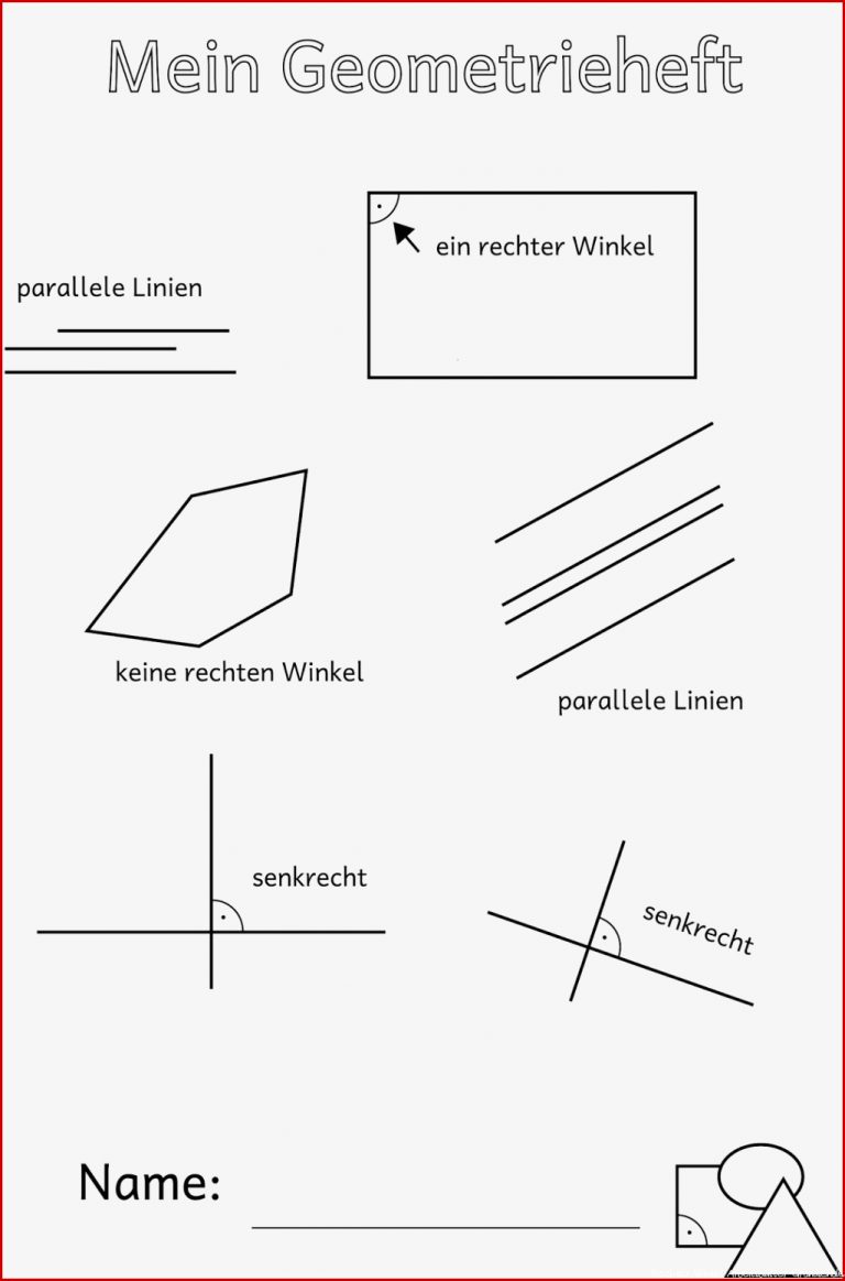 Parallel senkrecht und der rechte Winkel