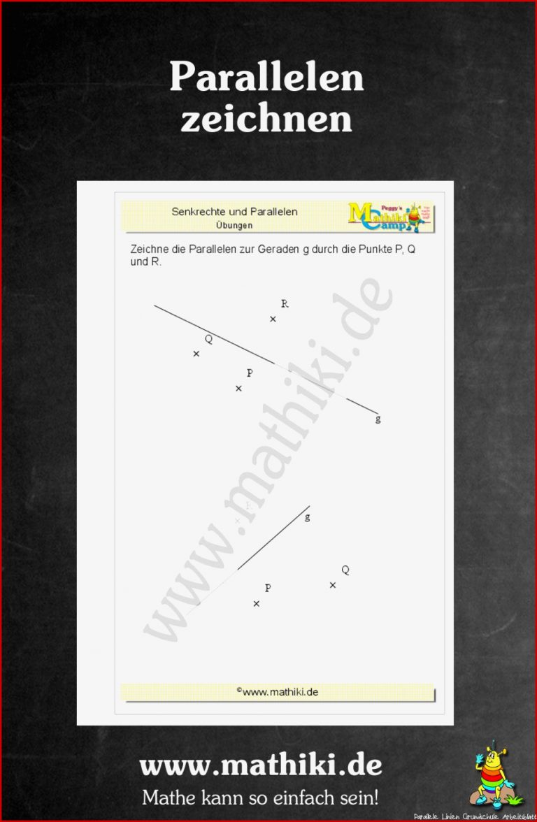 Parallele Und Senkrechte Geraden Arbeitsblätter Mit