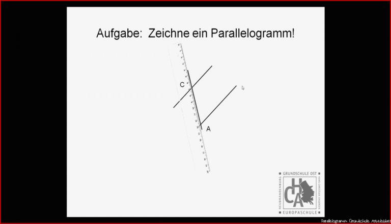 Parallelogramm mit Geodreieck zeichnen