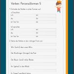 Personalformen Der Verben