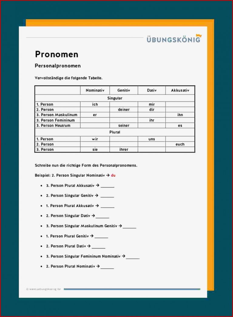 Personalpronomen Englisch Klasse 5 Arbeitsblätter