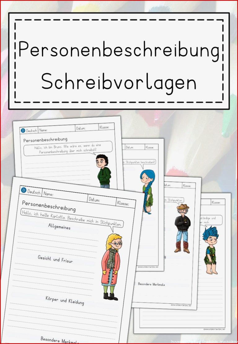 Personenbeschreibung Steckbrief