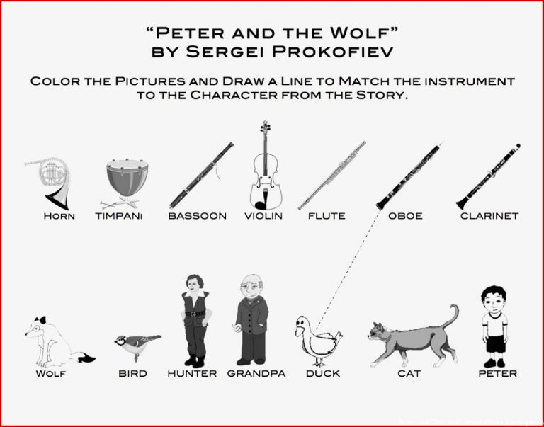 Peter Und Der Wolf Arbeitsblätter Kindergarten Worksheets