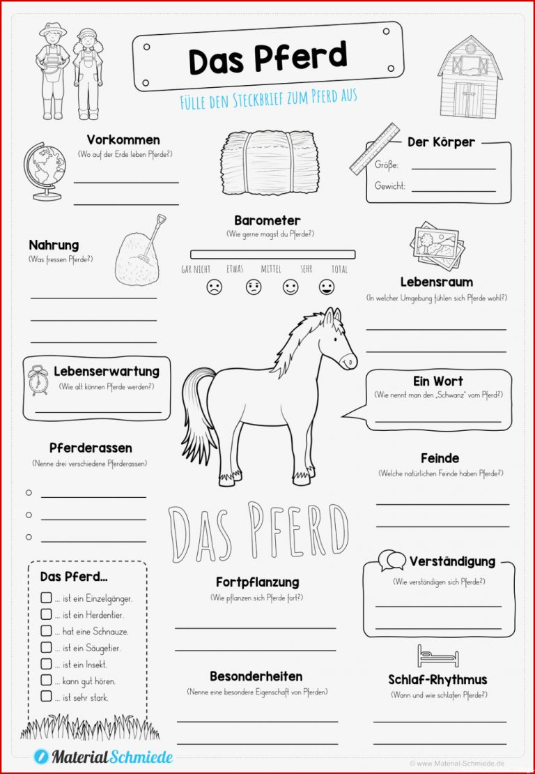 Pferde Arbeitsblätter Zum Ausdrucken Worksheets