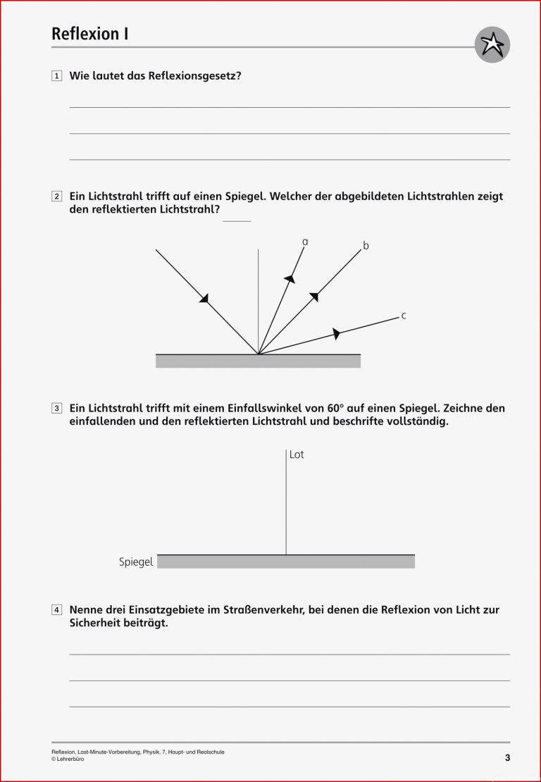 Physik · Arbeitsblätter · Sekundarstufe I · Lehrerbüro