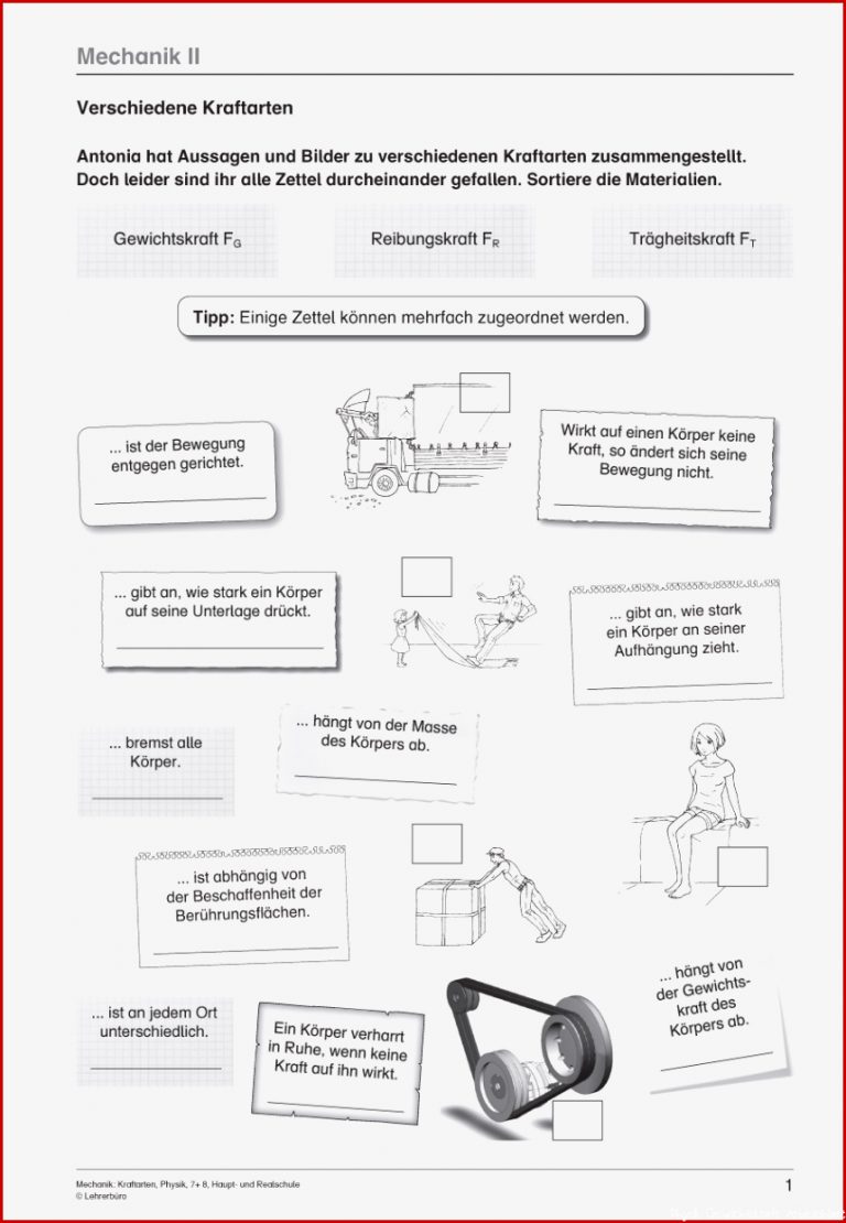 Physik · Arbeitsblätter · Sekundarstufe I · Lehrerbüro