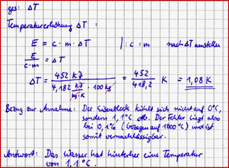 Physik Aufgabe 4 für Klasse 9B – Hofkoh