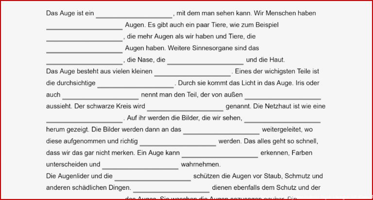 Physik Auge Arbeitsblatt Carl Winslow Grundschule