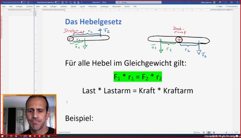 Physik Das Hebelgesetz Hefteintrag