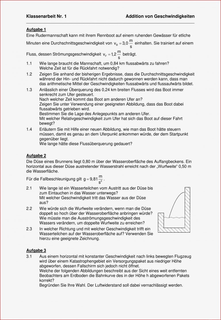 Physik Geschwindigkeit Arbeitsblätter Worksheets
