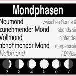 Physik Lernplakate Wissensposter Mondphasen