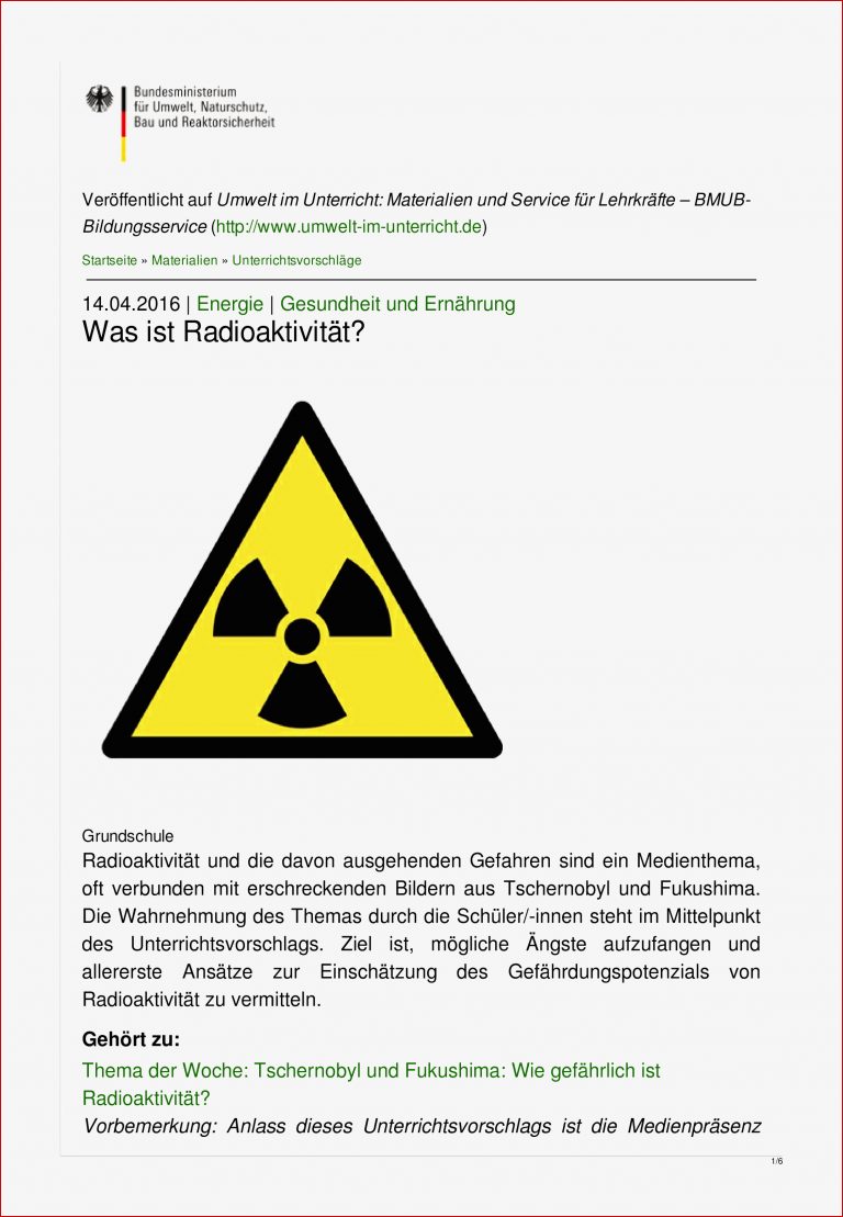 Physik Radioaktivität Arbeitsblätter Worksheets