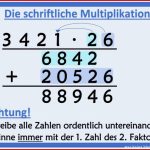 Plakat Schriftliche Multiplikation – Unterrichtsmaterial