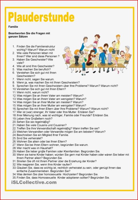Plauderstunde Familie