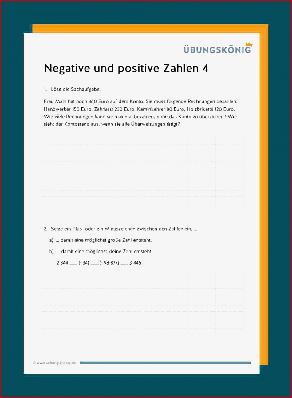 Positive Und Negative Ganze Zahlen