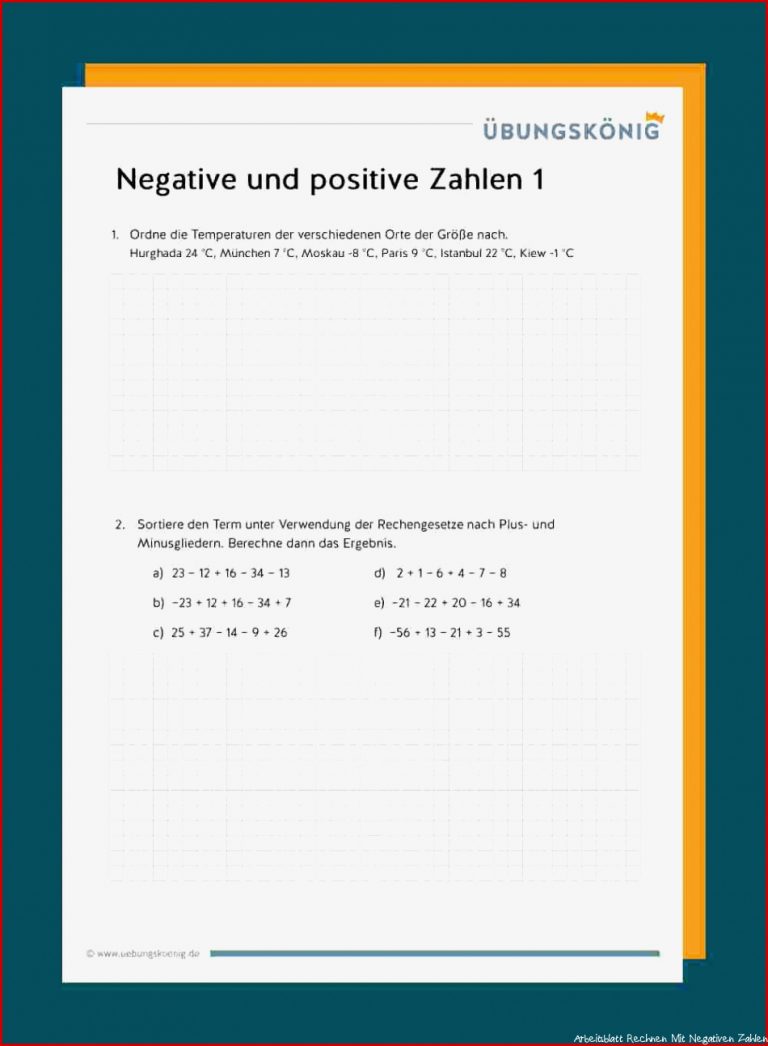 Positive Und Negative Ganze Zahlen