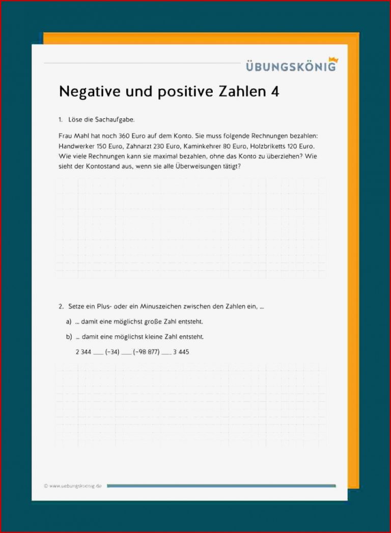 Positive Und Negative Ganze Zahlen