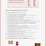 Possessive Pronouns Worksheet Free Esl Printable