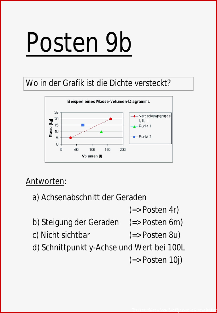 Postenlauf Charakterisierung von Stoffen & Trennverfahren