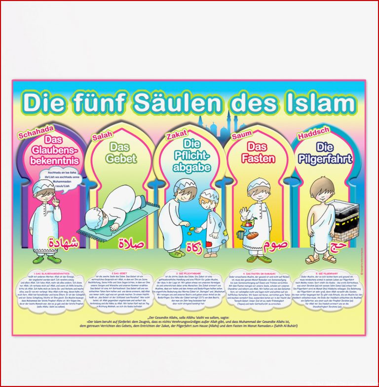 Poster Xl Die Fünf Säulen Des islams – Verlag