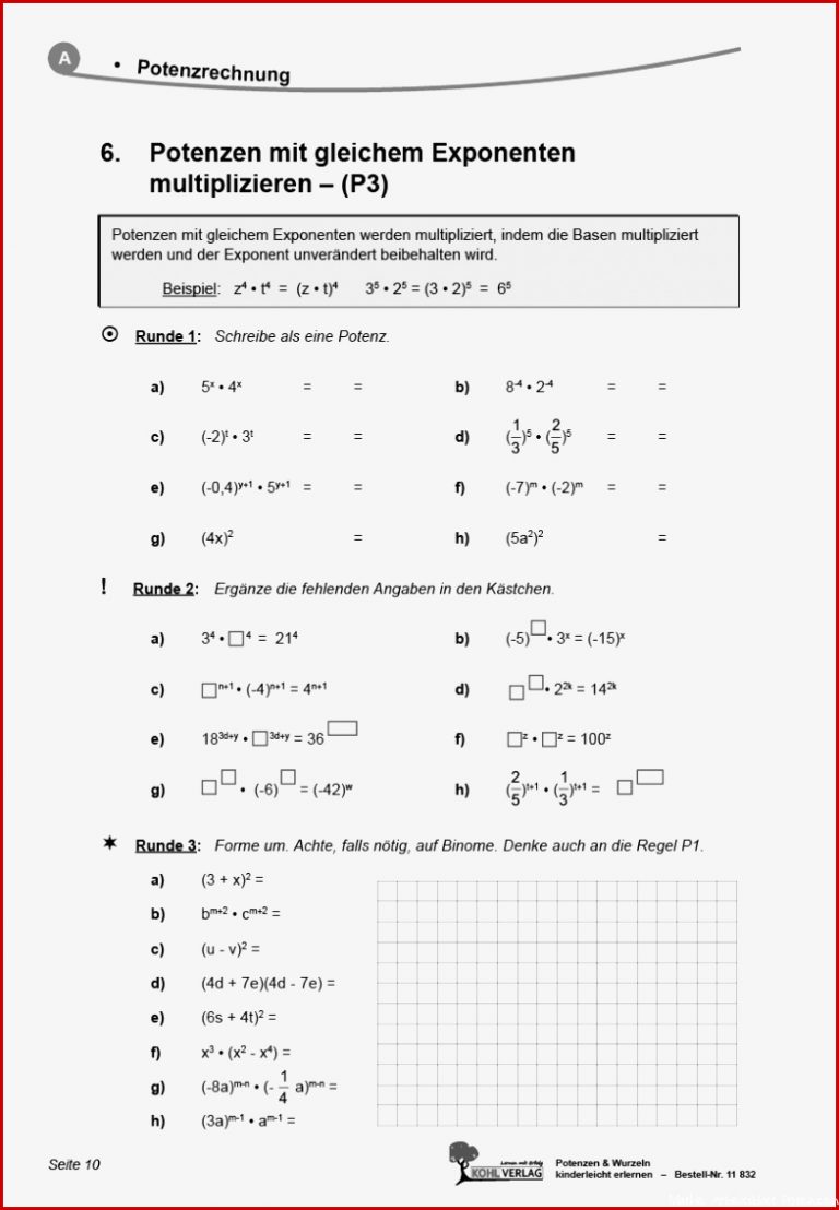 Potenzen & Wurzeln PDF 40 S Kostenlos als Download Potenzen & Wurzeln PDF 40 S