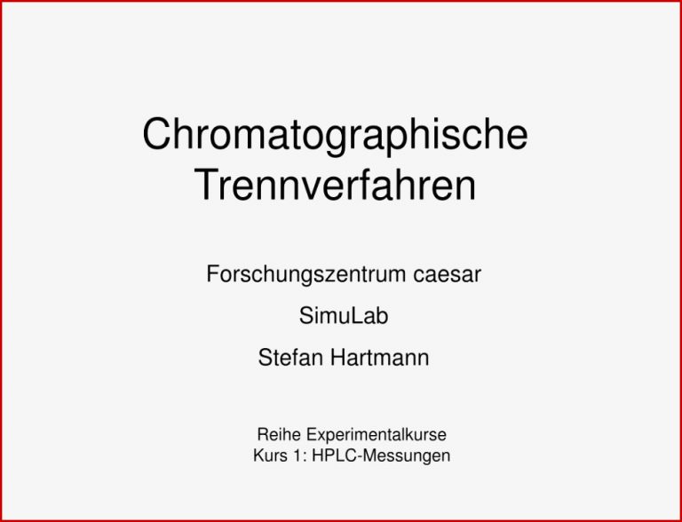 Ppt Chromatographische Trennverfahren Powerpoint