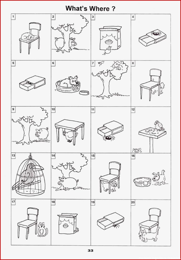 Präpositionen Englisch Grundschule Arbeitsblätter Worksheets