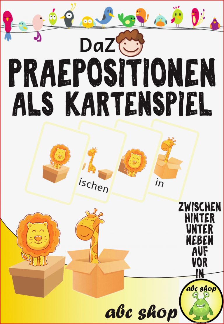 Präpositionen im DaZ Unterricht als Kartenspiel