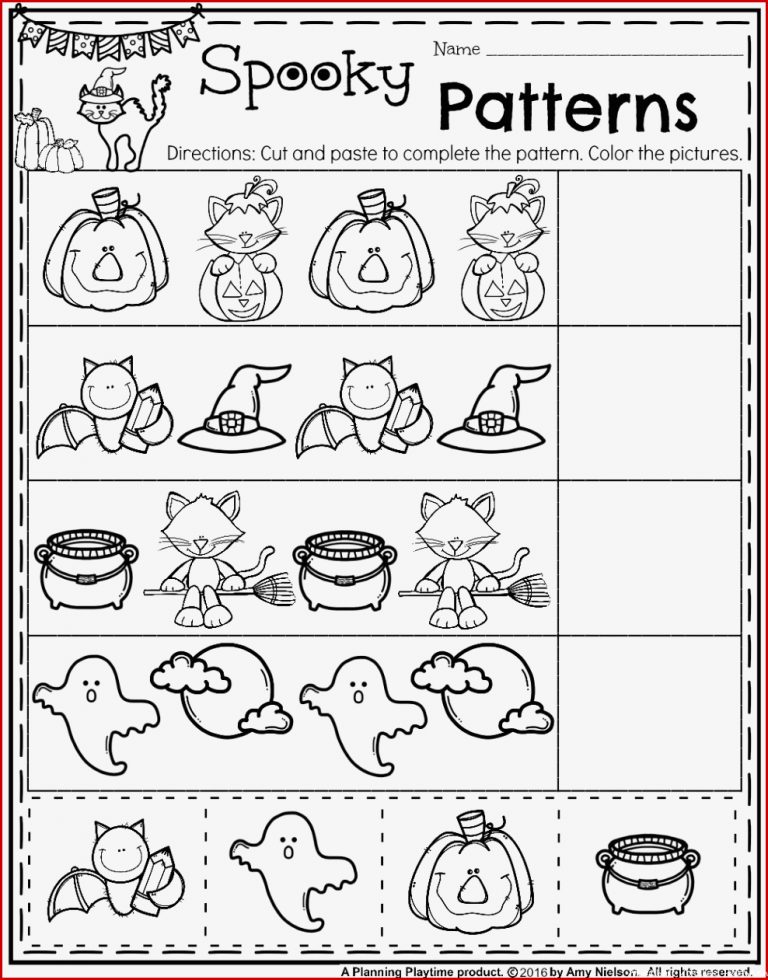 Preschool Pattern Worksheets for October Wenn Du Mehr