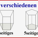 Prisma formeln Volumen Oberfläche