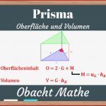 Prisma Oberfläche Und Volumen Vom Prisma