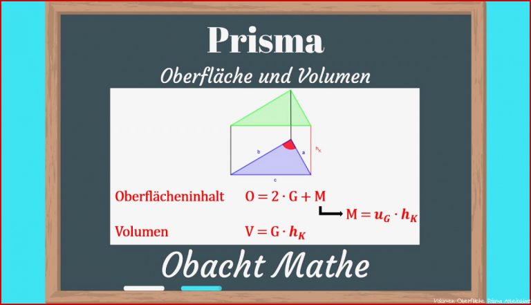 Prisma Oberfläche Und Volumen Vom Prisma