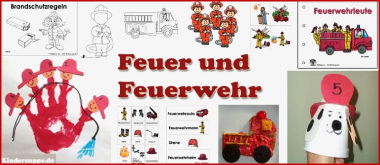 Projekt Feuer und Feuerwehr Kindergarten und Kita Ideen