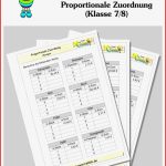 Proportionale Zuordnung Klasse 7 8 Mathe