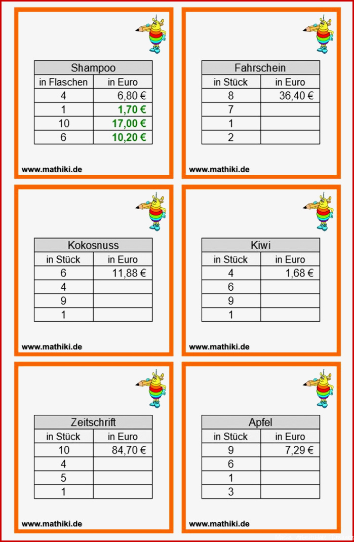 Proportionale Zuordnung Klasse 7 8 mathiki