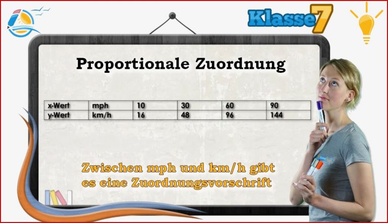 Proportionale Zuordnung Klasse 7 ★ Wissen