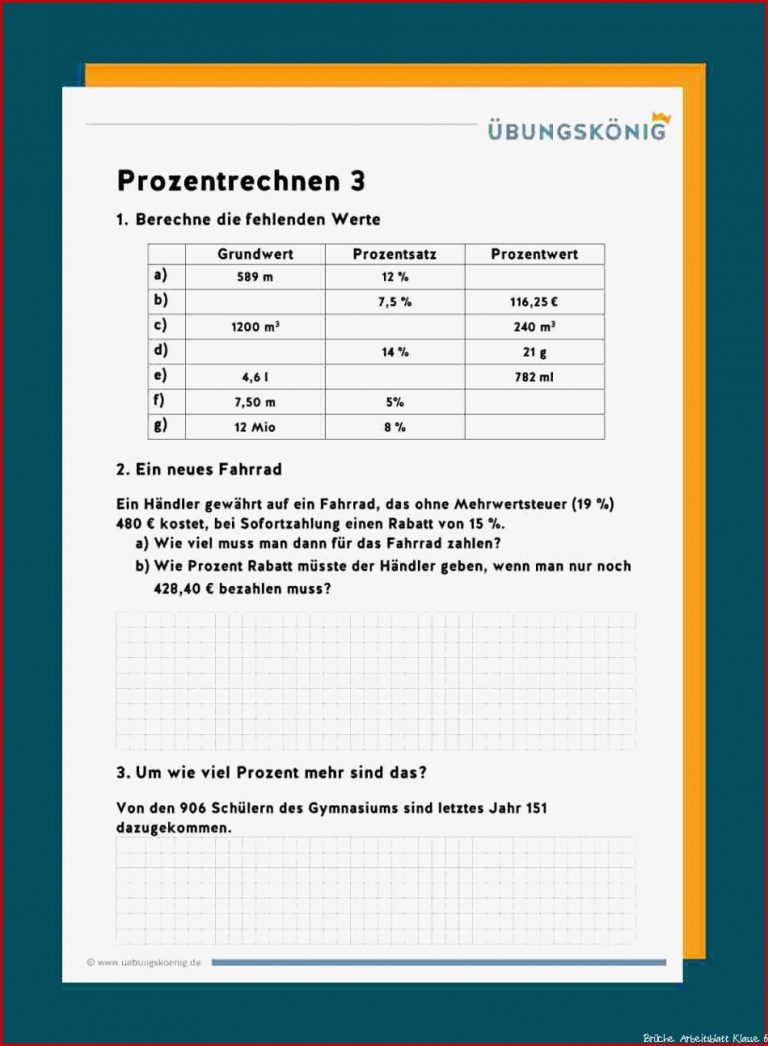 Prozentrechnung