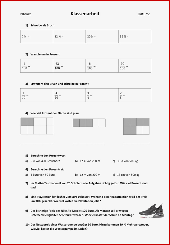 Prozentrechnung Prozentwert Prozentsatz